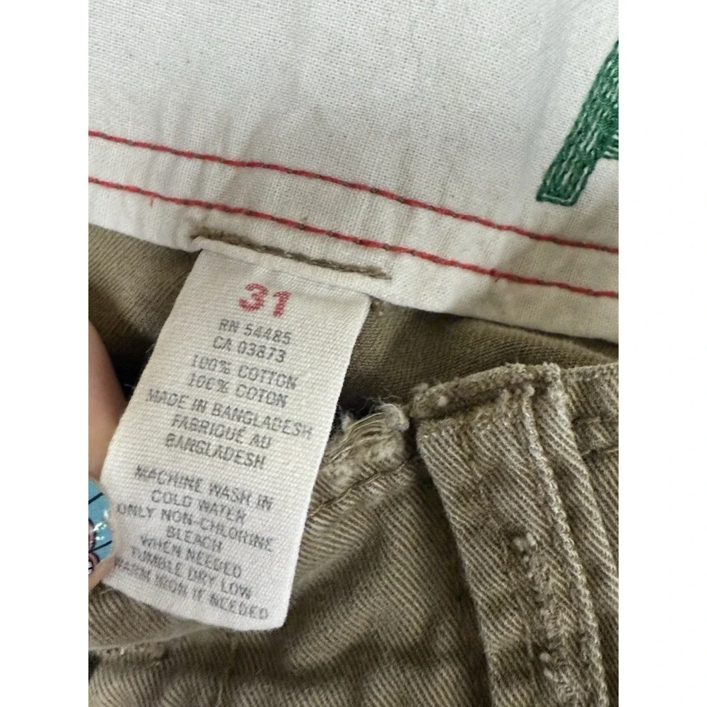 Vintage American Eagle‎ Outfitters Cargo Shorts Mens 31 Khaki Classic Outdoor